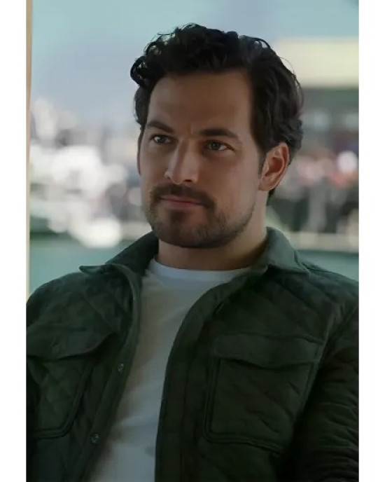 Wild Cards Giacomo Gianniotti Green Quilted Jacket