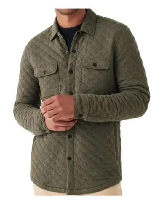 Wild Cards Giacomo Gianniotti Green Quilted Jacket