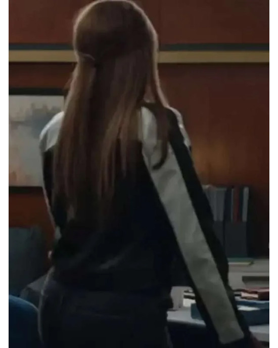 Wild Cards S02 Vanessa Morgan Black and White Leather Jacket