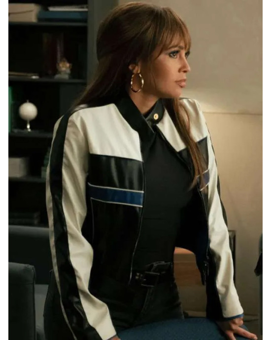 Wild Cards S02 Vanessa Morgan Black and White Leather Jacket