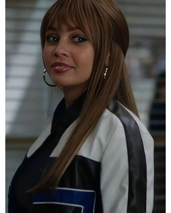 Wild Cards S02 Vanessa Morgan Black and White Leather Jacket
