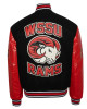 Winston Salem State University Black and Red Unisex Varsity  Jacket