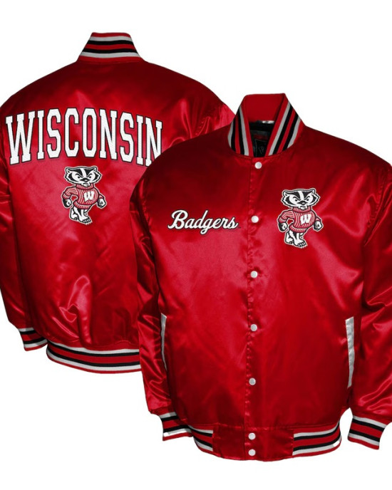 Wisconsin Badgers Club Satin Jacket