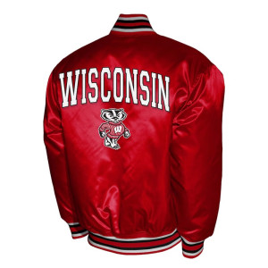 Wisconsin Badgers Club Satin Jacket