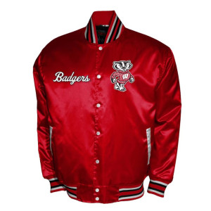 Wisconsin Badgers Club Satin Jacket