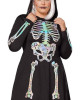 Women's Skeleton Bones Halloween Black Hoodie Women's Skeleton Bones Halloween Black Hoodie
