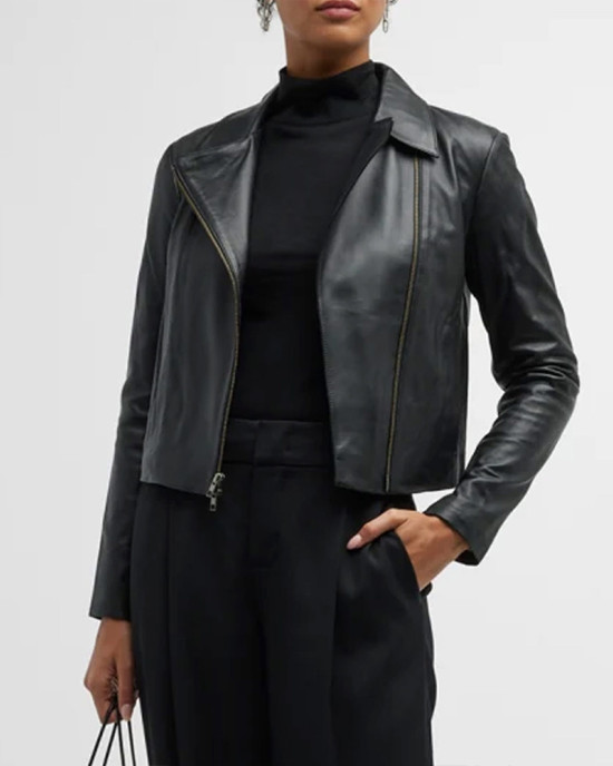 Women’s Vince Zip Front Leather Jacket Women’s Vince Zip Front Leather Jacket
