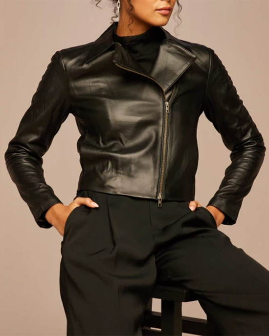 Women’s Vince Zip Front Leather Jacket Women’s Vince Zip Front Leather Jacket