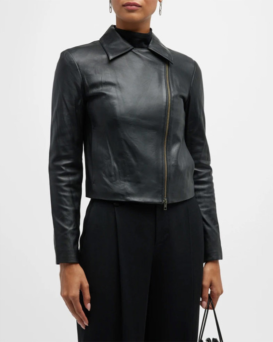 Women’s Vince Zip Front Leather Jacket Women’s Vince Zip Front Leather Jacket