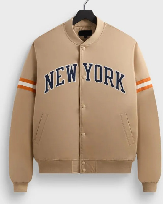 WWE Raw New York Knicks Andrew Schulz Gold Full-Snap Satin Jacket