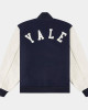 Yale University Navy White Wool Leather Varsity Jacket