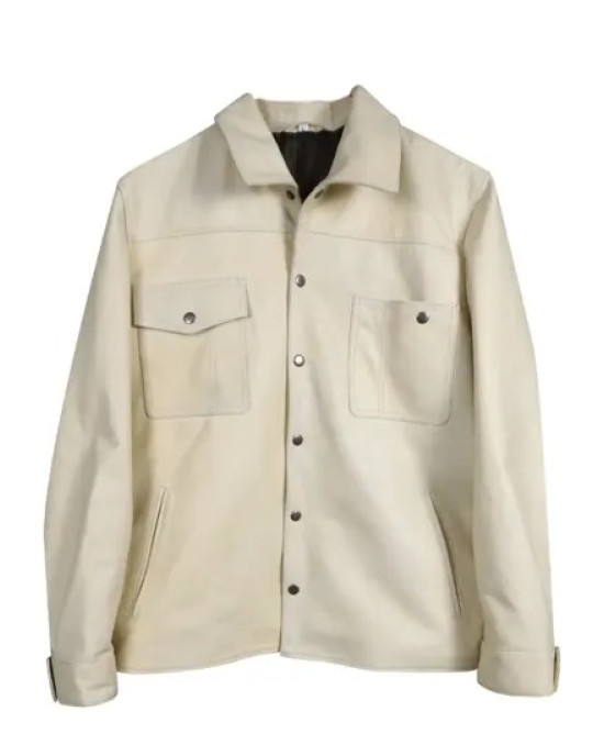 Yellowstone S05 John Dutton Cream White Cotton Jacket