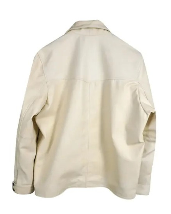 Yellowstone S05 John Dutton Cream White Cotton Jacket