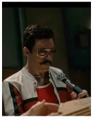 Bohemian Rhapsody Rami Malek Red and White Leather Jacket