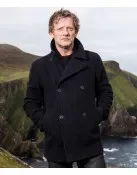 Douglas Henshall Shetland Black Peacoat
