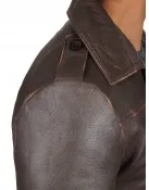 Mens Rorschach Distressed Brown Travelling Winter Long Trench Leather Coat