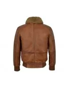 Men’s AIR Force Brown Fur Bomber Jacket