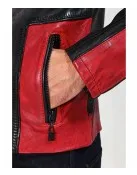 Men’s Red and Black New Fashion Biker Jacket