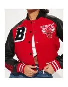 Women’s Chicago Bulls Cropped Varsity Jacket