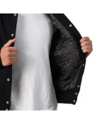 Genuine Leather & Black Wool Varsity Letterman Jacket