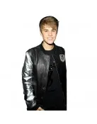 Justin Bieber Black And Silver Varsity Jacket