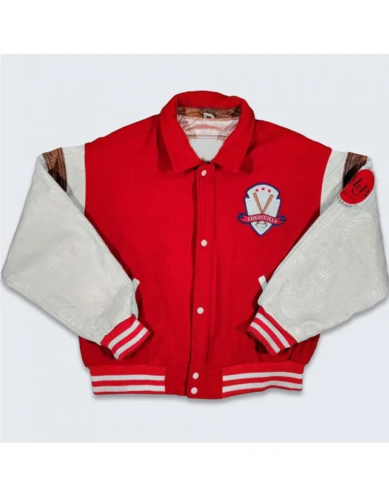 Louisville Slugger 80’s Red and Cream Varsity Jacket