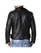 Men’s Padded Double Breasted Leather Jacket