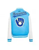 Milwaukee Brewers Classic Blue Wool Varsity Jacket
