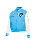 Milwaukee Brewers Classic Blue Wool Varsity Jacket